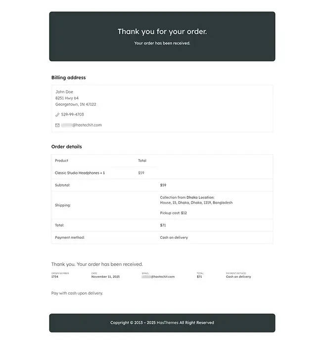 Thank You Page – Dark Minimal Layout