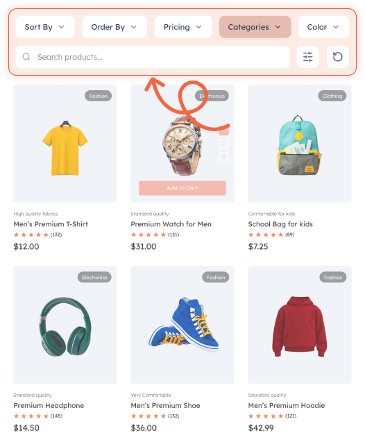 Horizontal Filter Image