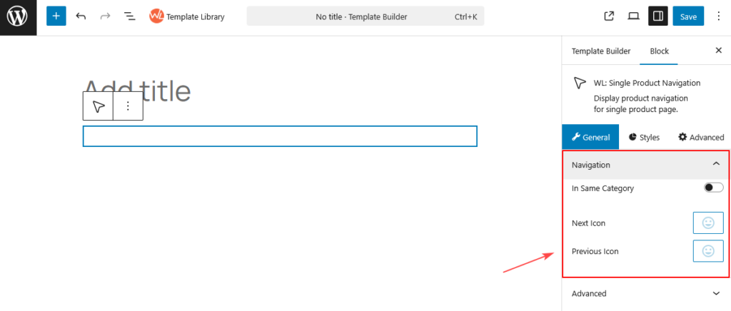 Product Navigation Block for Gutenberg