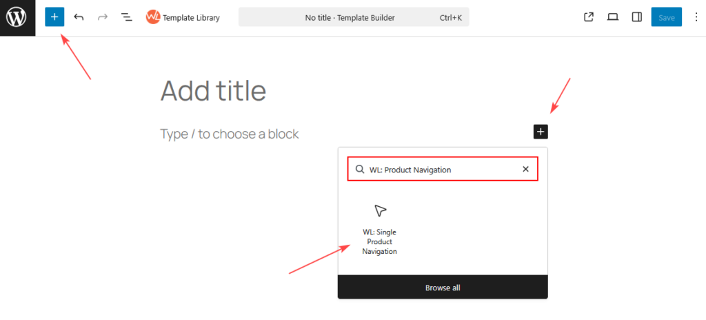 Product Navigation Block for Gutenberg
