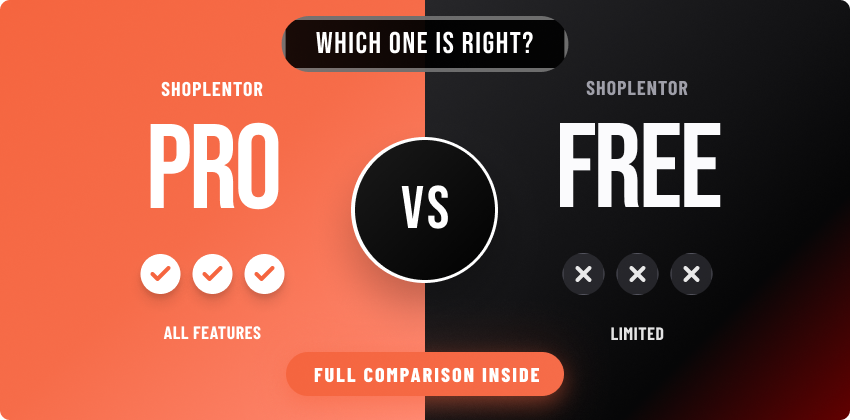 ShopLentor Pro vs Free