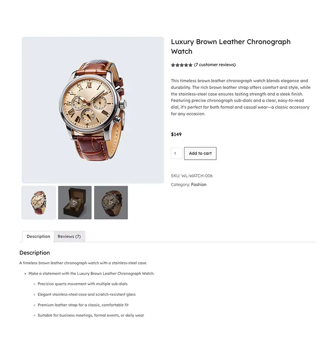 Product Page With Video Gallery