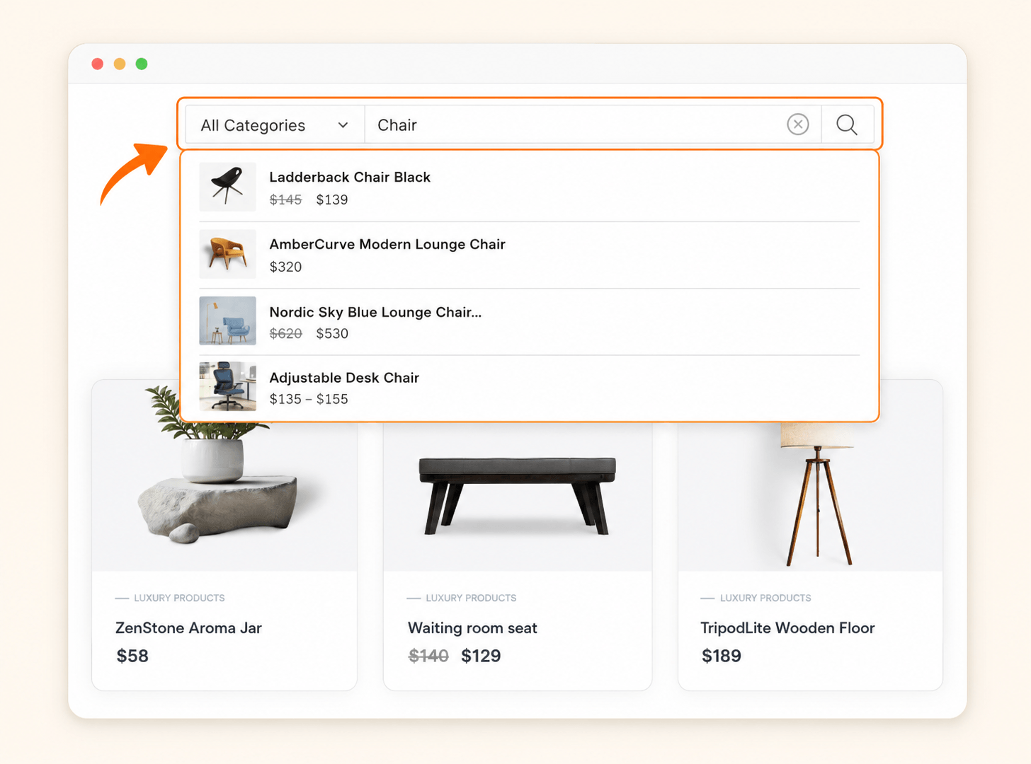 WooCommerce ajax search form