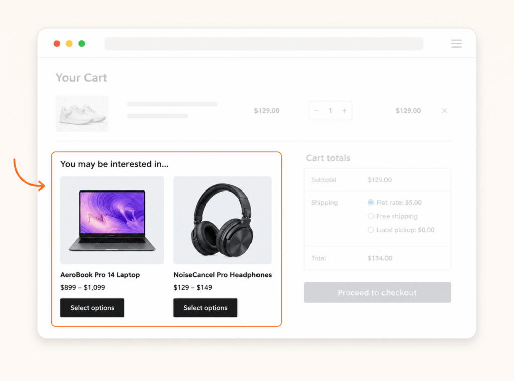 WooCommerce cross sell product