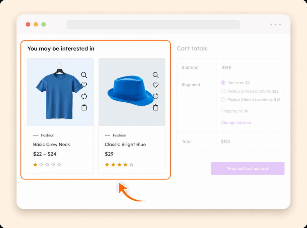 WooCommerce cross sell product layout custom
