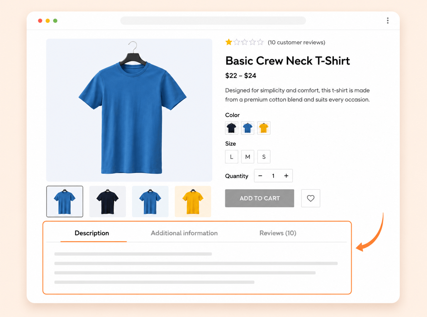 Product Data tabs widget