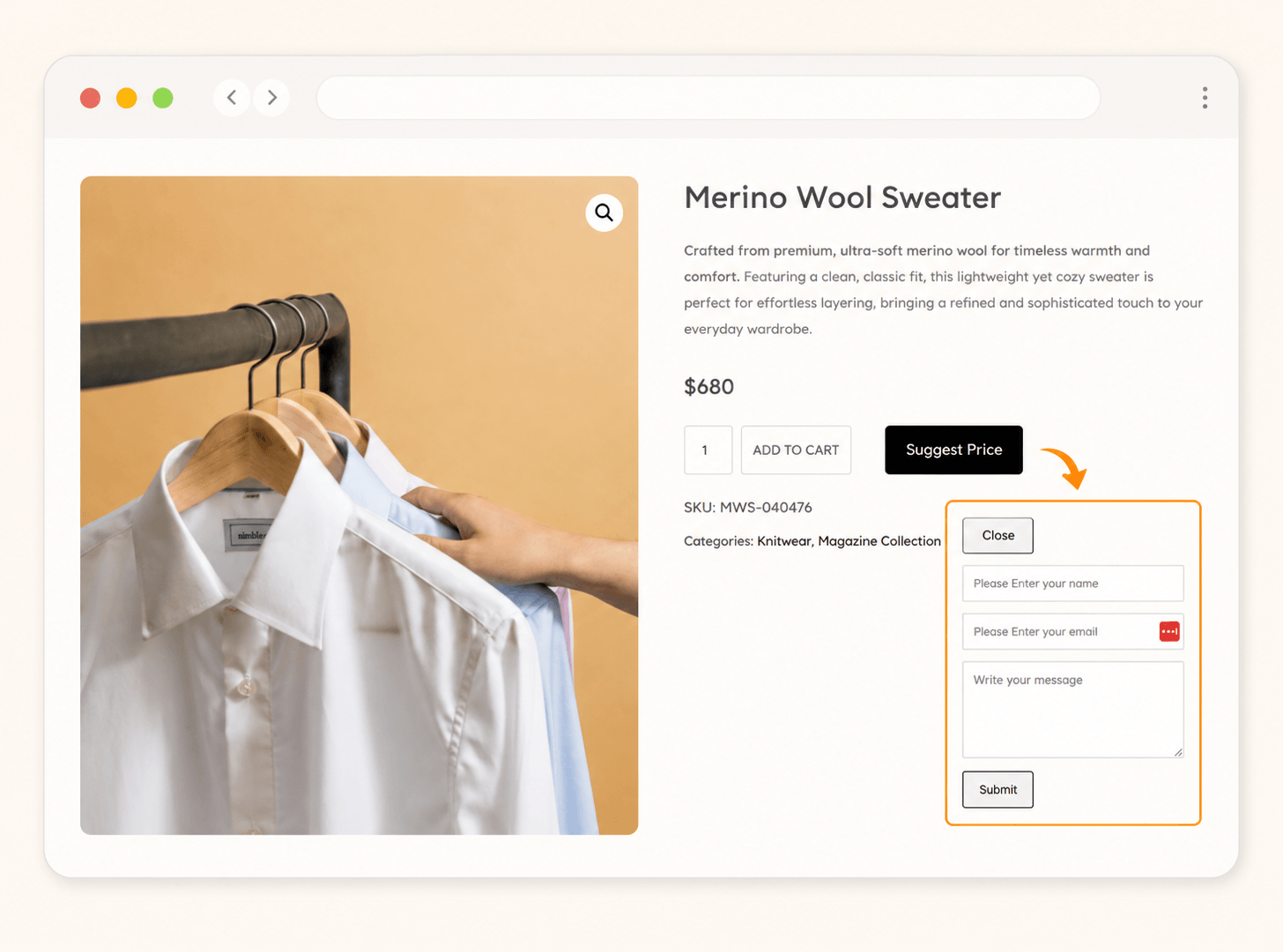 Suggested price WooCommerce