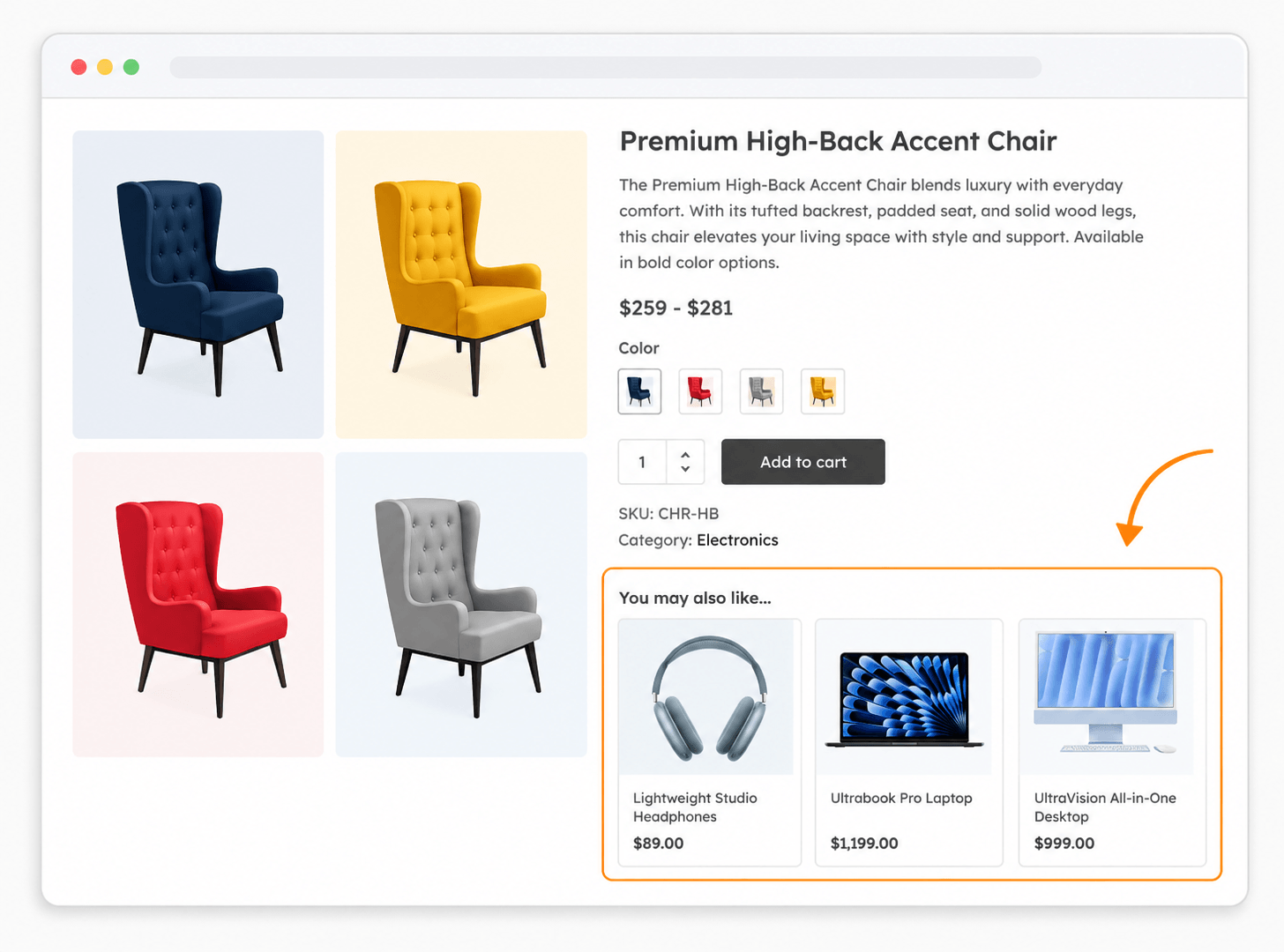 widget upsell product layout custom
