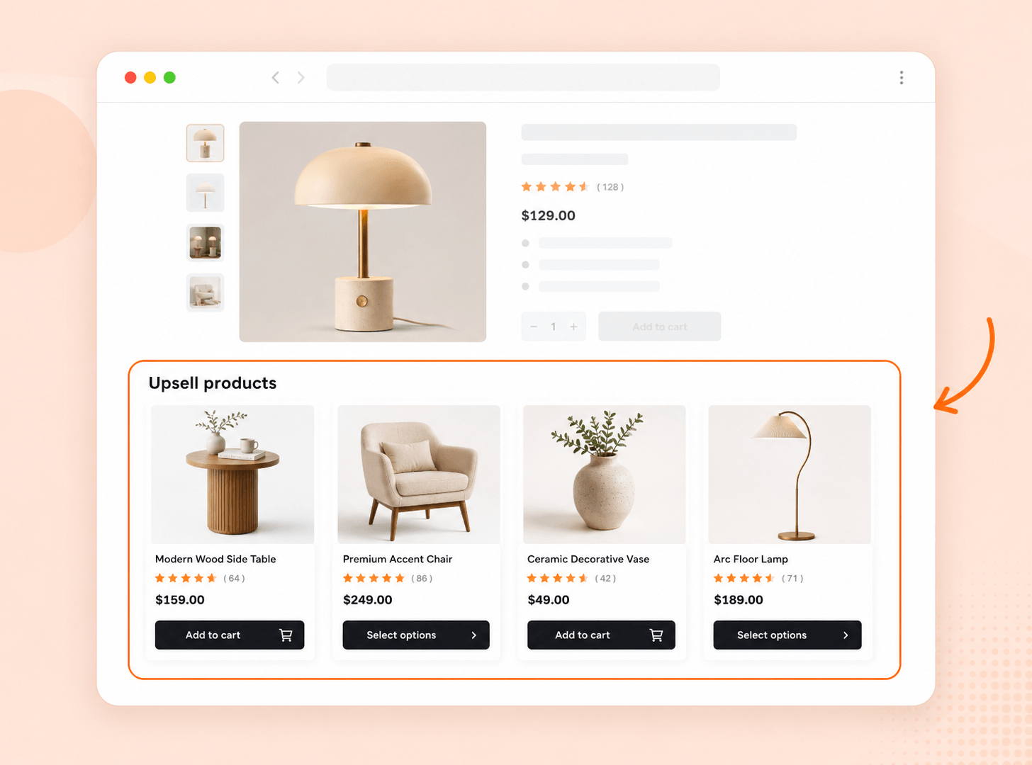 WooCommerce upsell product widget