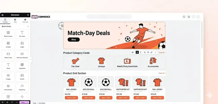 WooCommerce World Cup Homepage Hub